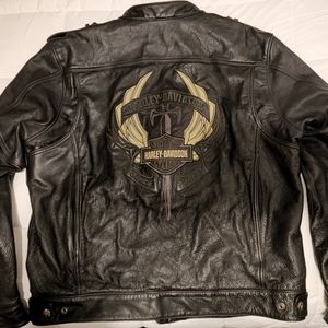 Harley Davidson Commraderie Sword Vintage Leather Men's Jacket Great Condition!